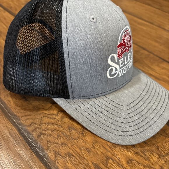 NWOT Select Motors Richardson 112 Snapback Trucker Hat Cap Car gray red mesh - Picture 5 of 5